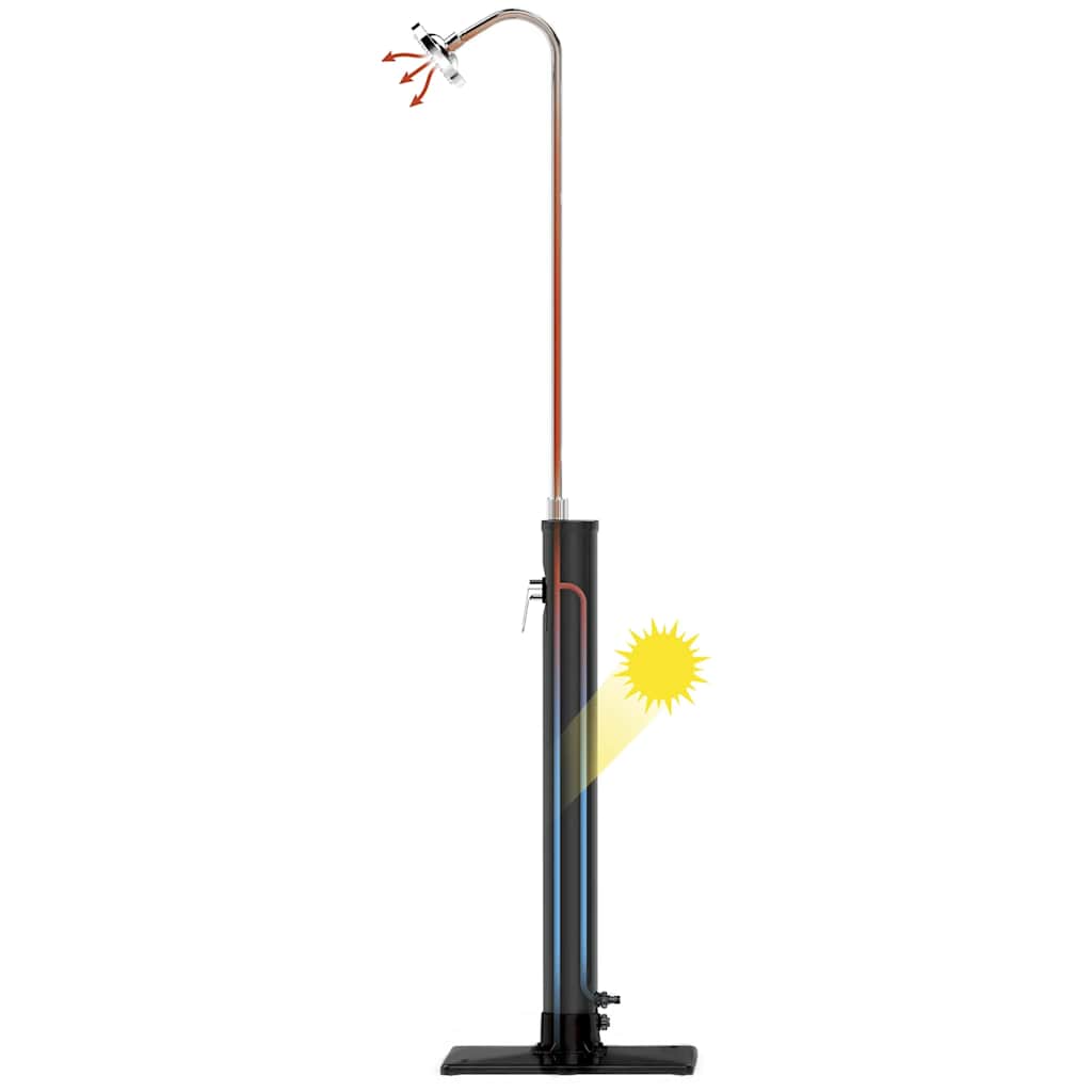 Solar Flow udendørs bruser 8 l sort