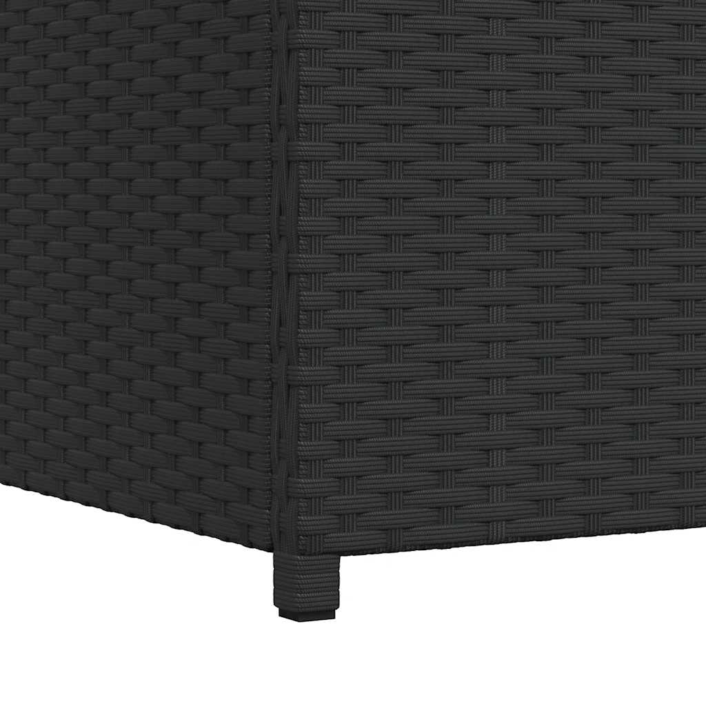 udendørs opbevaringkasse sort 120x50x60 cm polyrattan