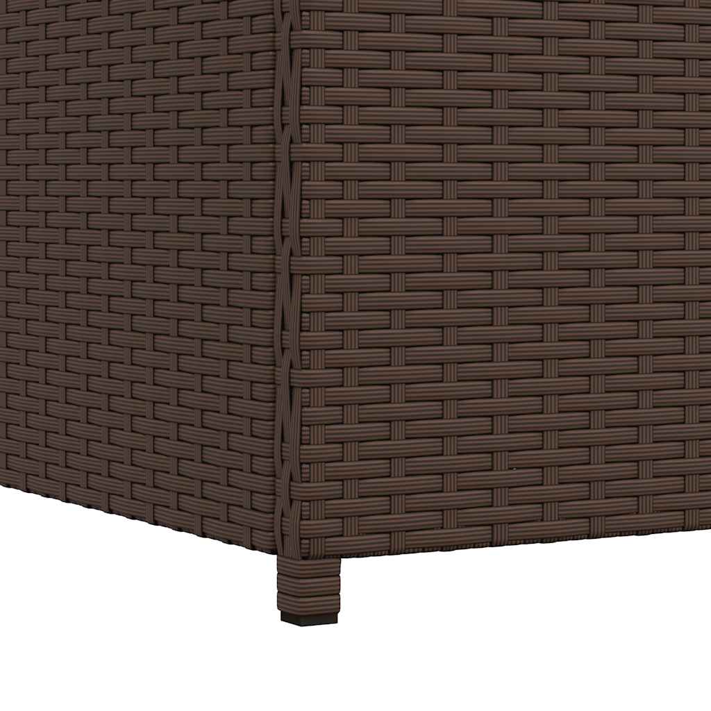udendørs opbevaringkasse brun 120x50x60 cm polyrattan