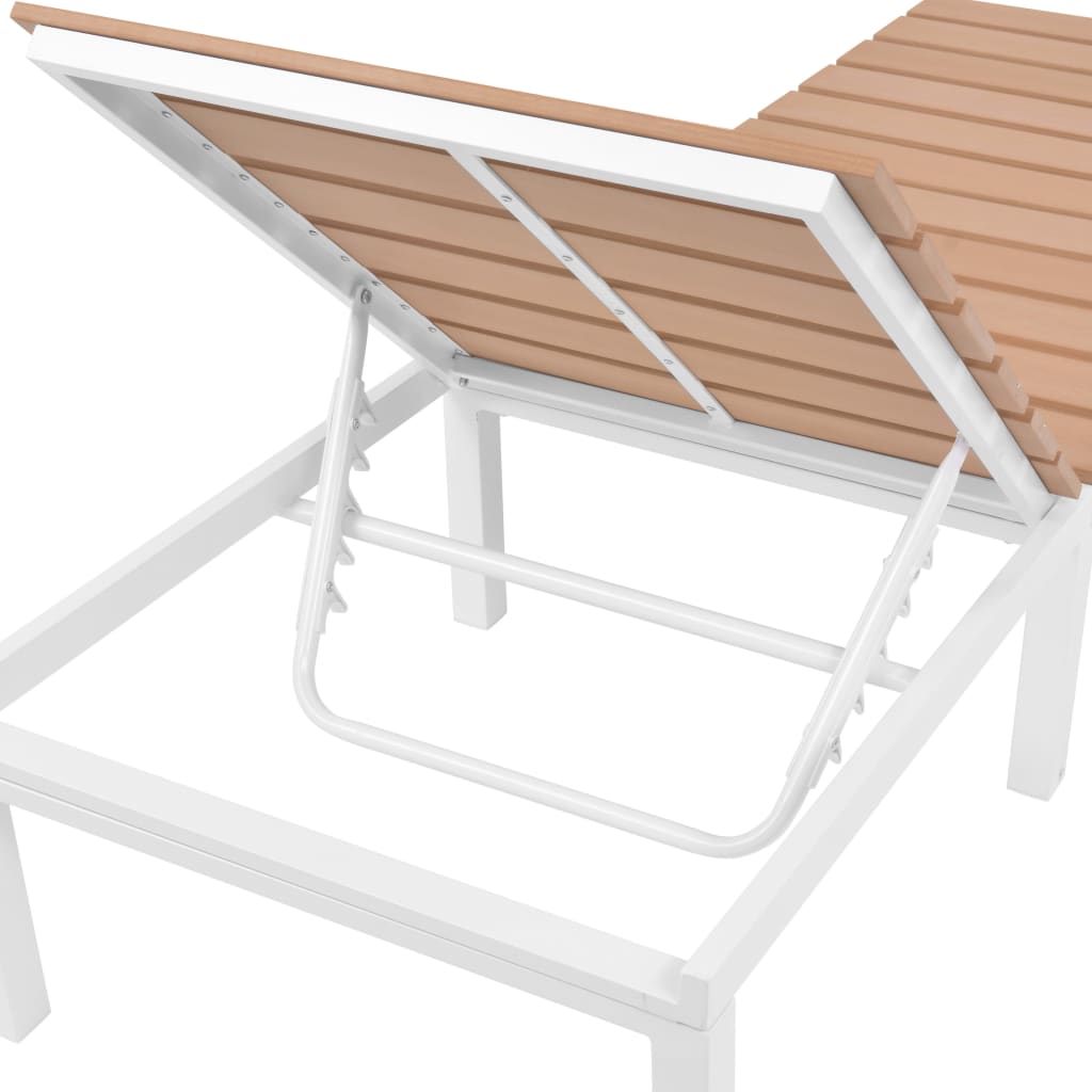 liggestol aluminium og WPC brun
