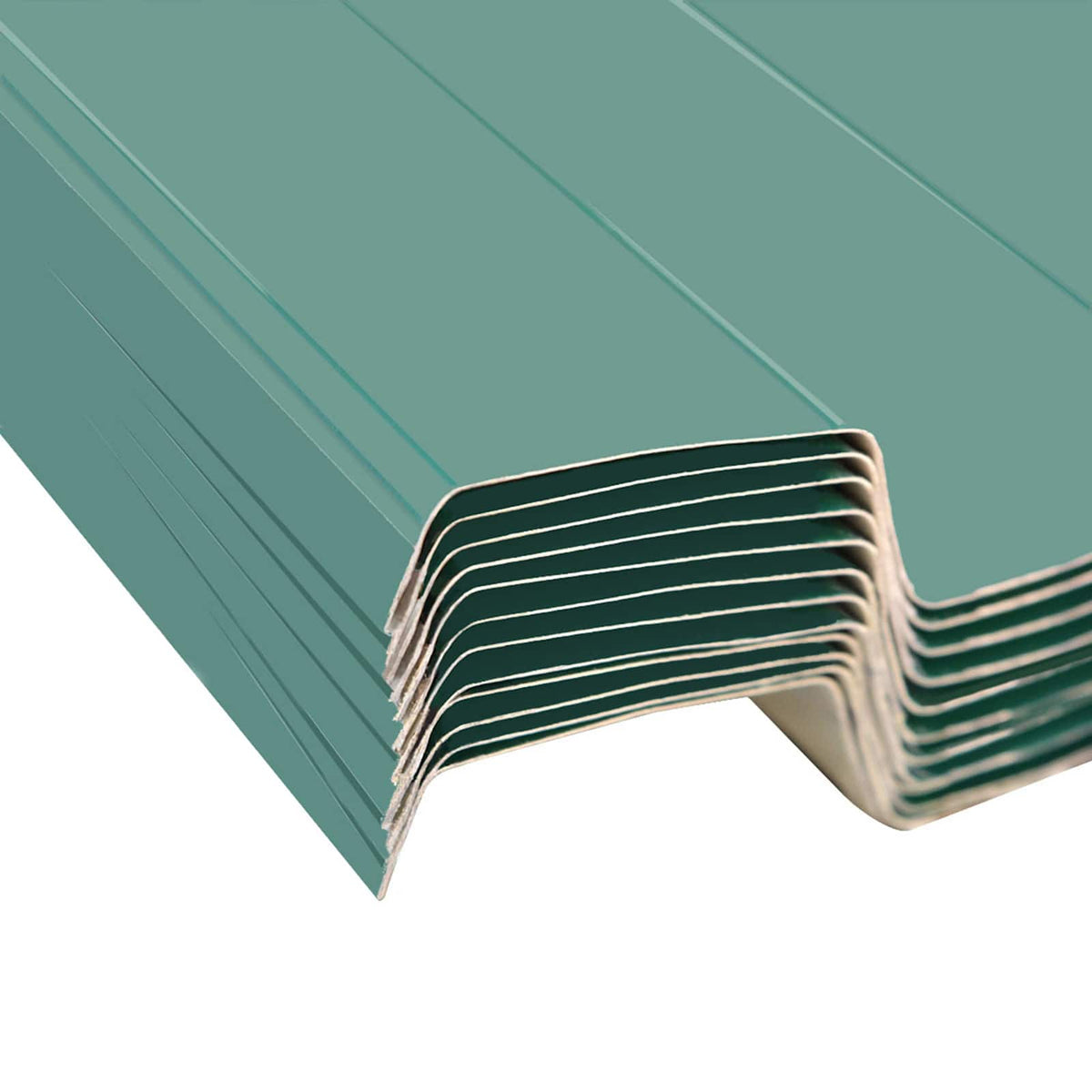 Tagpanel 12 stk. Grøn 129 x 45 cm Galvaniseret stål