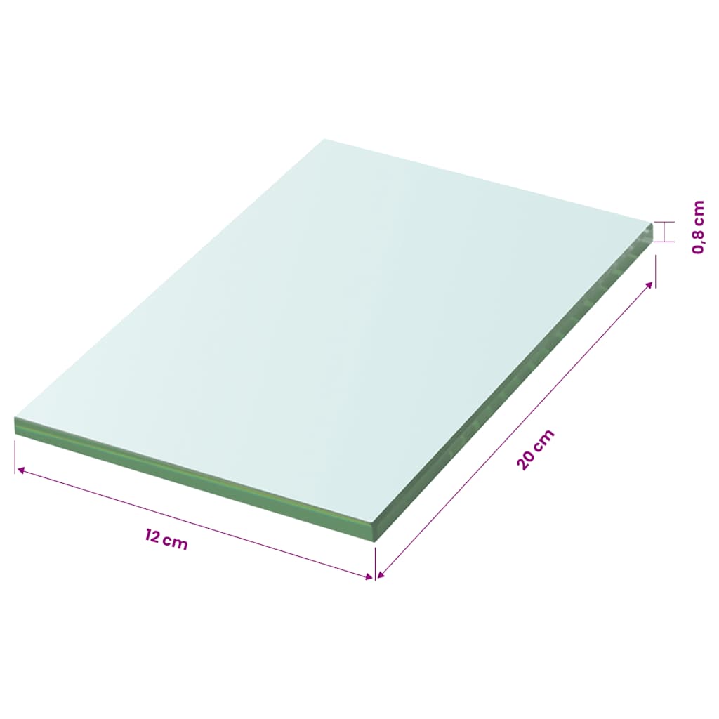 hylde glaspanel klar 20x12 cm