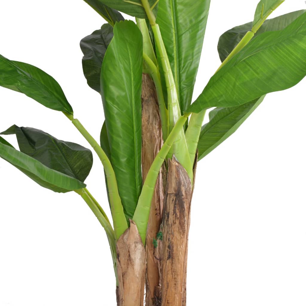 kunstig bananplante med potte 175 cm grøn