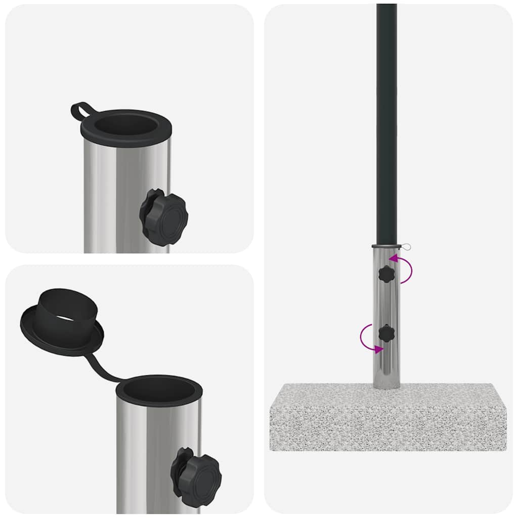 parasolfod granit rektangulær 25 kg