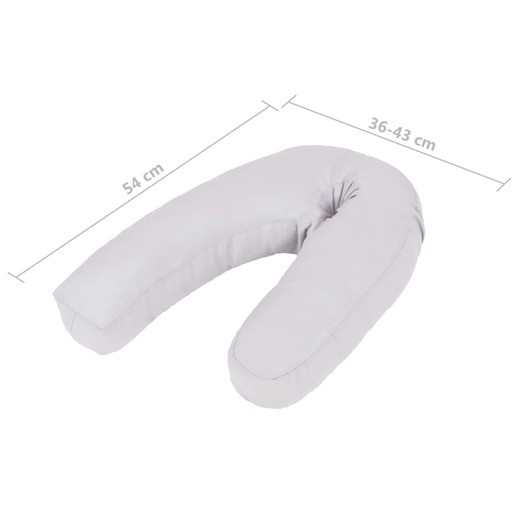 graviditetspude J-form 54x(36-43) cm grå