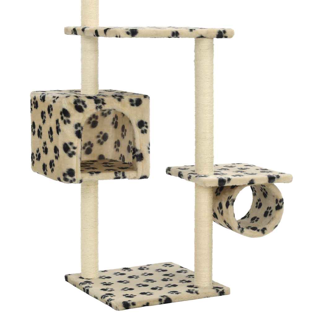 kradsetræ med sisalstolper 260 cm poteaftryk beige