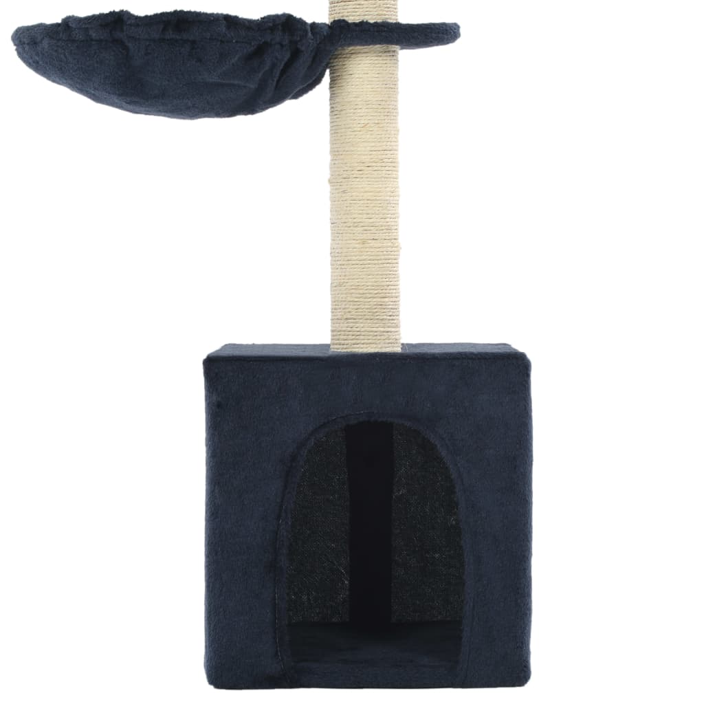 kradsetræ til katte med sisal-kradsestolper 105 cm blå