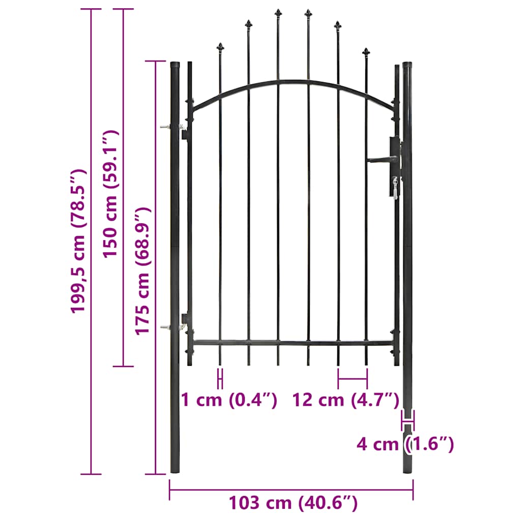 havelåge Woerden stål 1x1,5 m sort