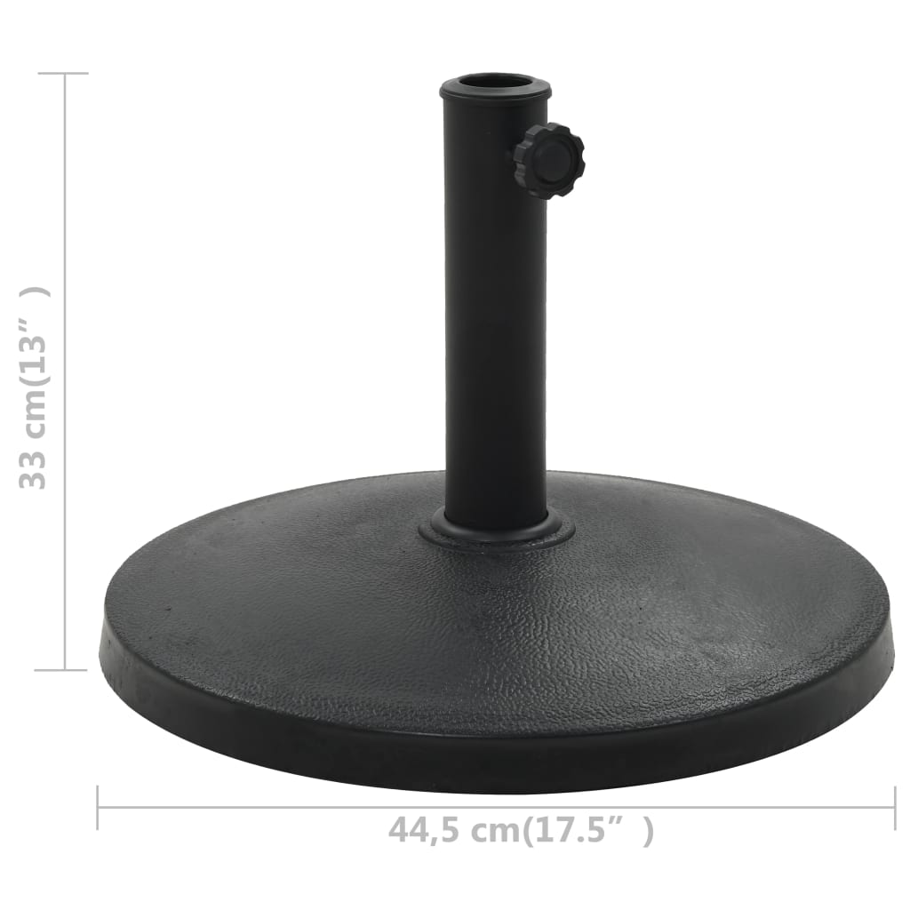 parasolfod rund polyresin 10 kg sort