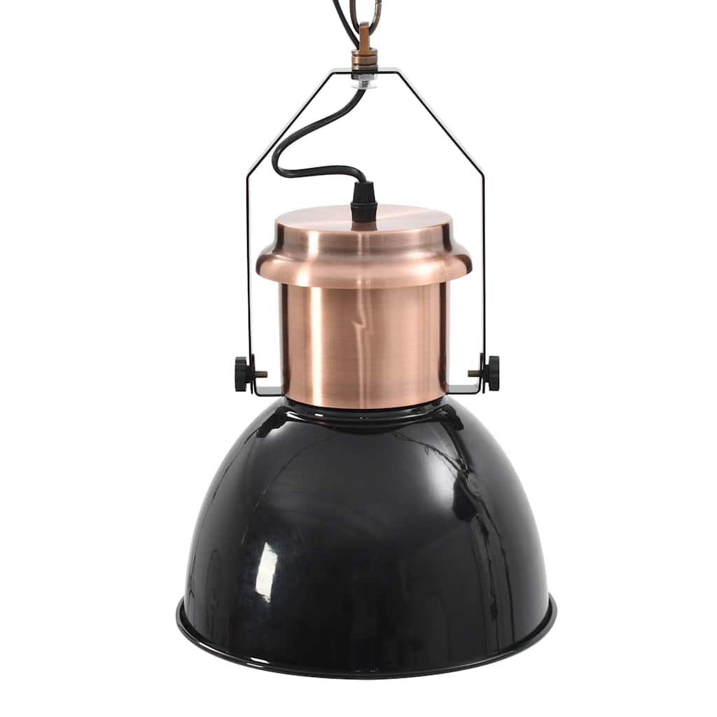 loftslampe 2 stk. rund E27 sort