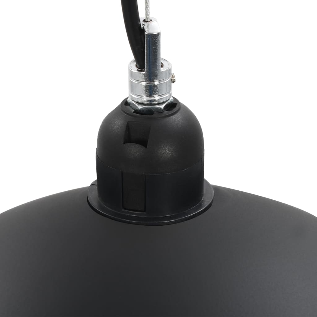 loftslamper 2 stk. halvkugle 40 cm E27 sort og guldfarvet