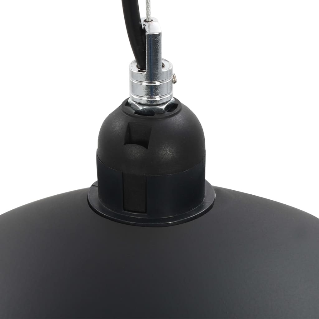 loftslamper 2 stk. halvkugle 50 cm E27 sort og guldfarvet