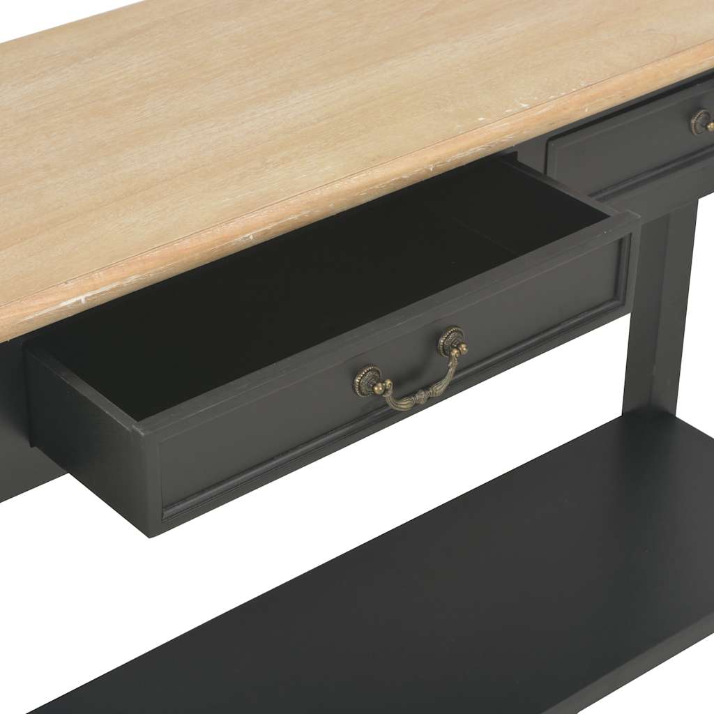 konsolbord 110 x 35 x 80 cm træ sort