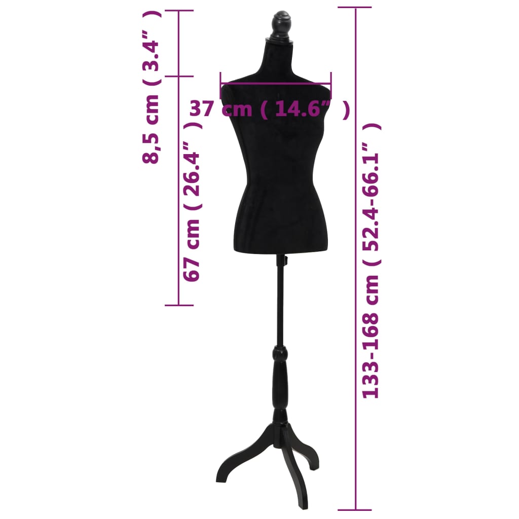 mannequin/gine damebuste sort