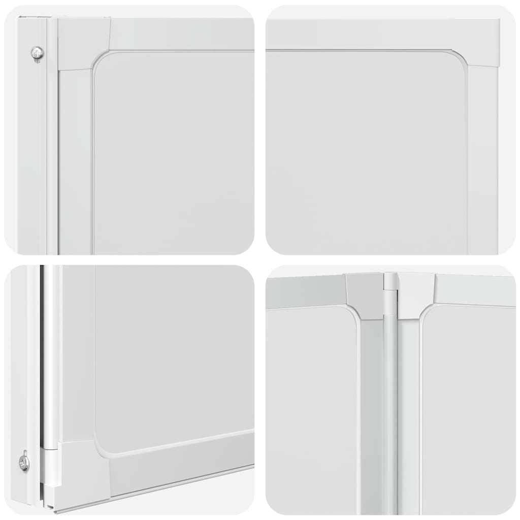 Bad Skærm 140 x 168 cm 7 Foldbare Paneler med håndklædeholder