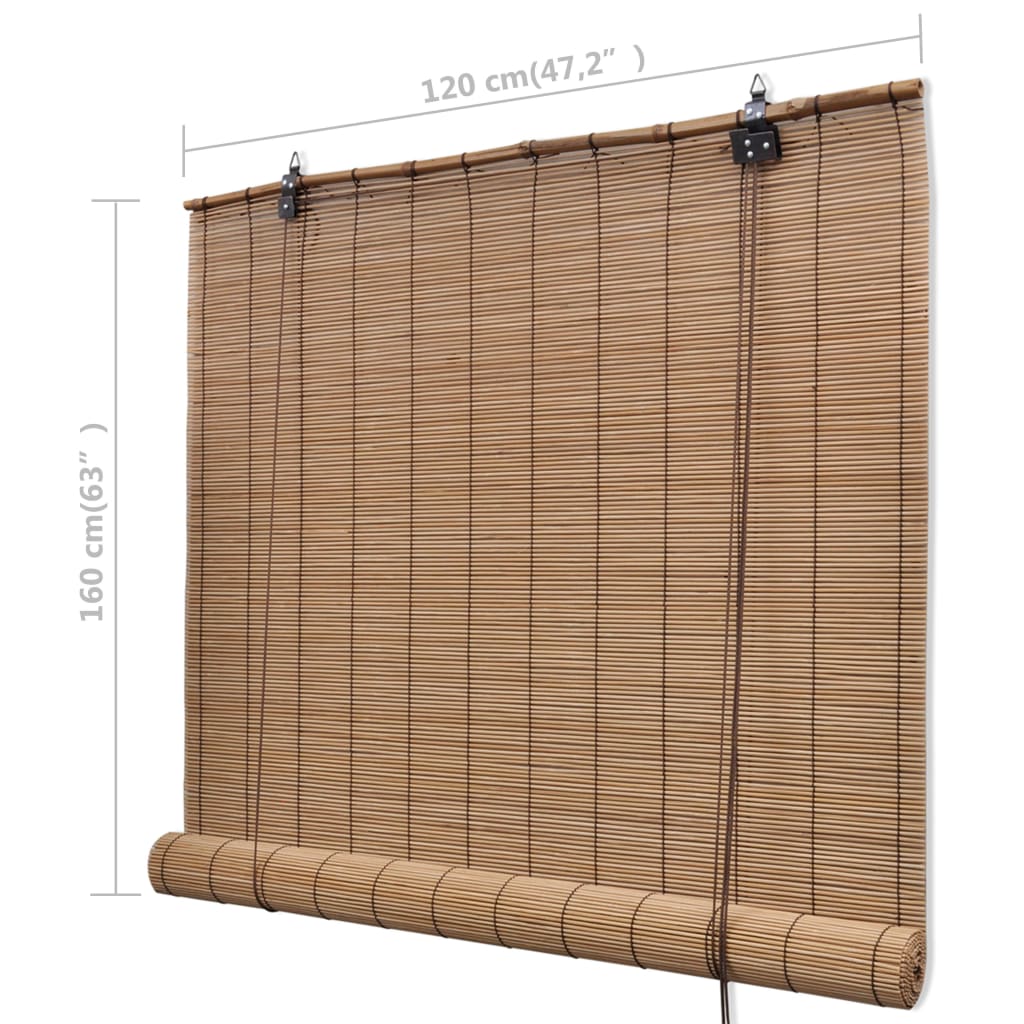 rullegardiner 120x160 cm bambus brun