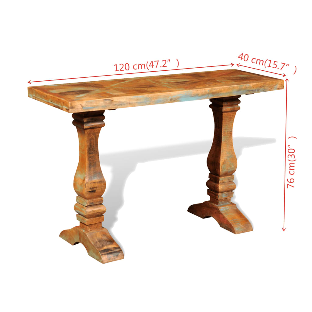 konsolbord massivt genbrugstræ