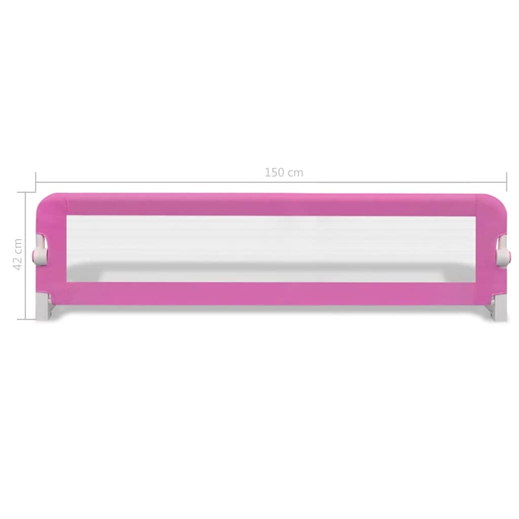sengehest til børn 2 stk. 150 x 42 cm pink
