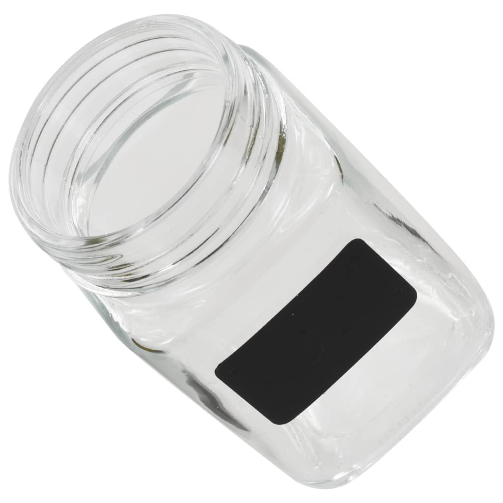 opbevaringsglas med etiket 24 stk. 300 ml