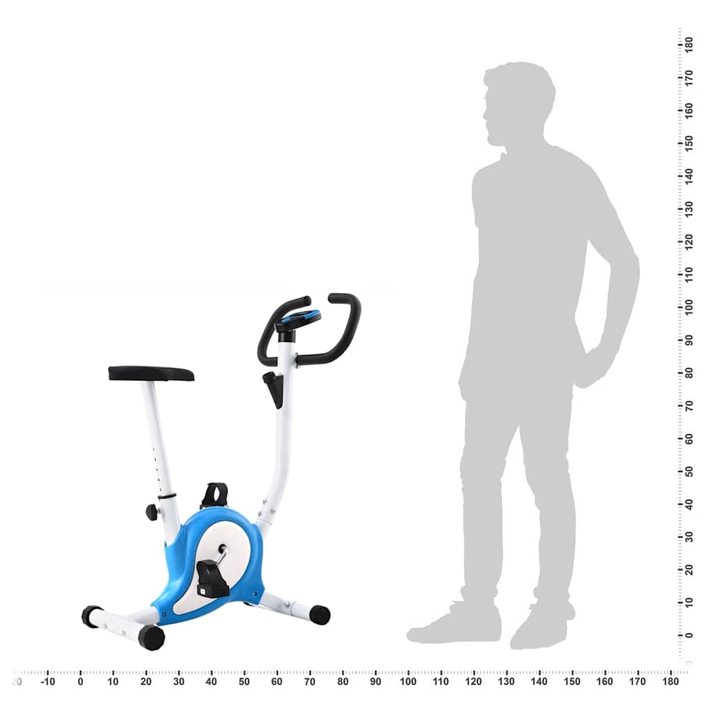 motionscykel med bæltemodstand blå