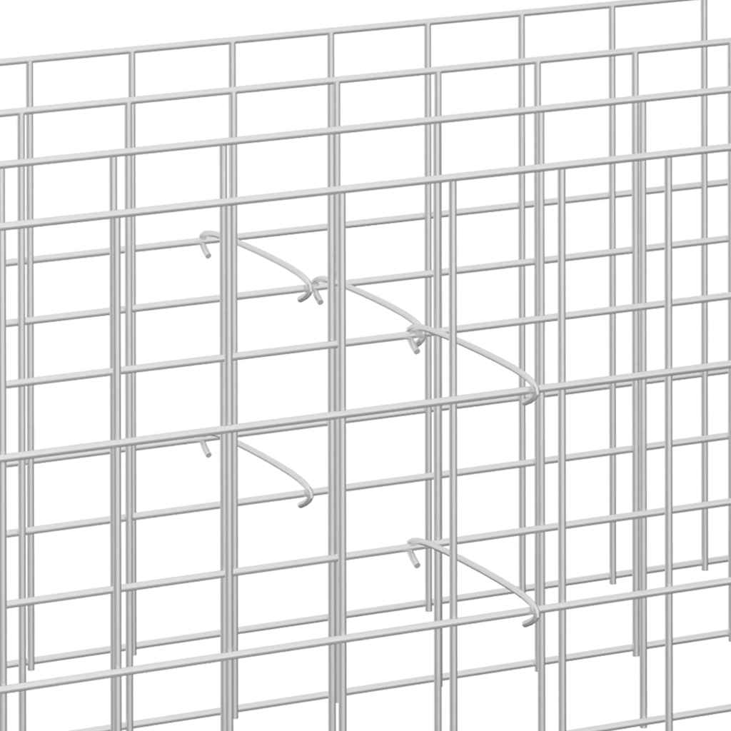gabionkroge 50 stk. galvaniseret stål 10 cm