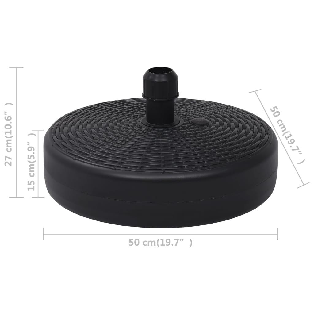 parasolfod 24 l sand- eller vandfyld sort