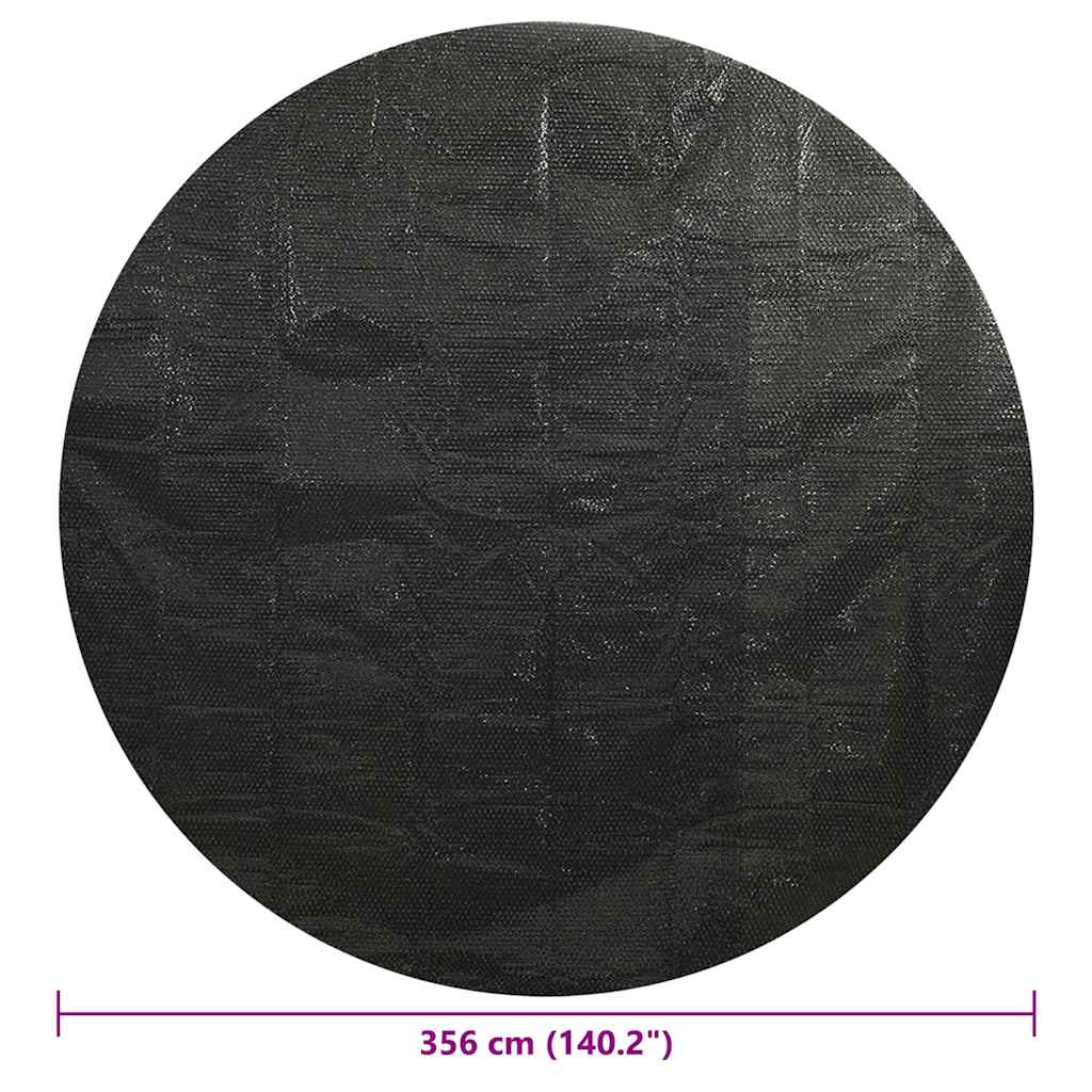 poolovertræk 356 cm PE sort