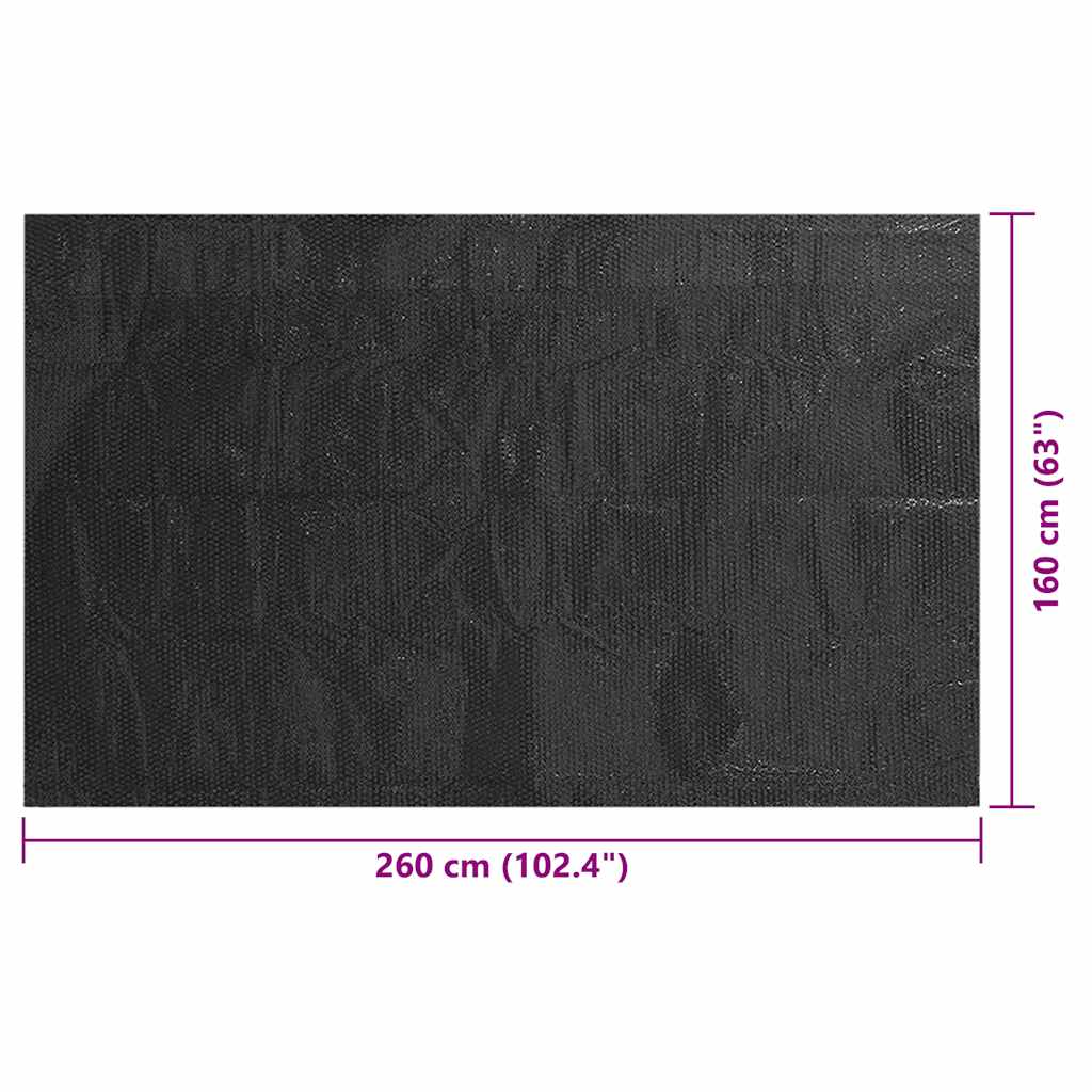 poolovertræk 260 x 160 cm PE sort