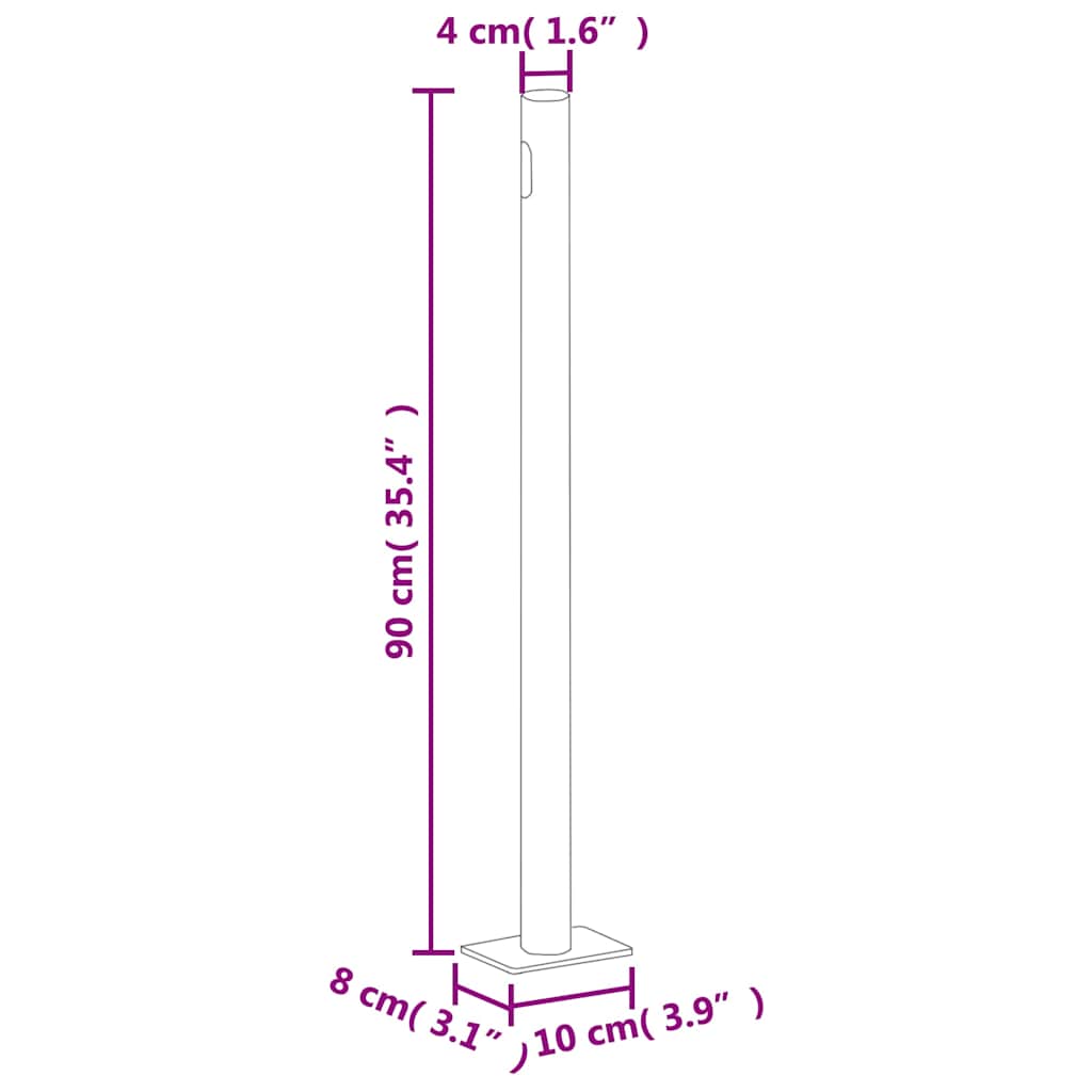 sammenrullelig sidemarkise til terrassen 140x514 cm cremefarvet