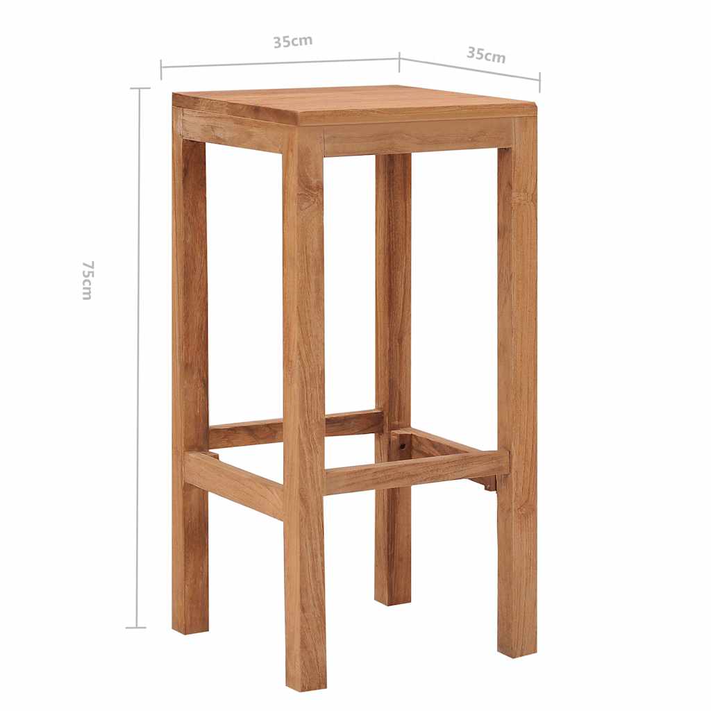 barstole 4 stk. massivt teaktræ