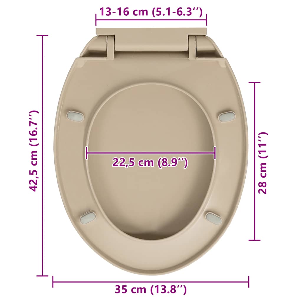 soft close toiletsæde oval beige