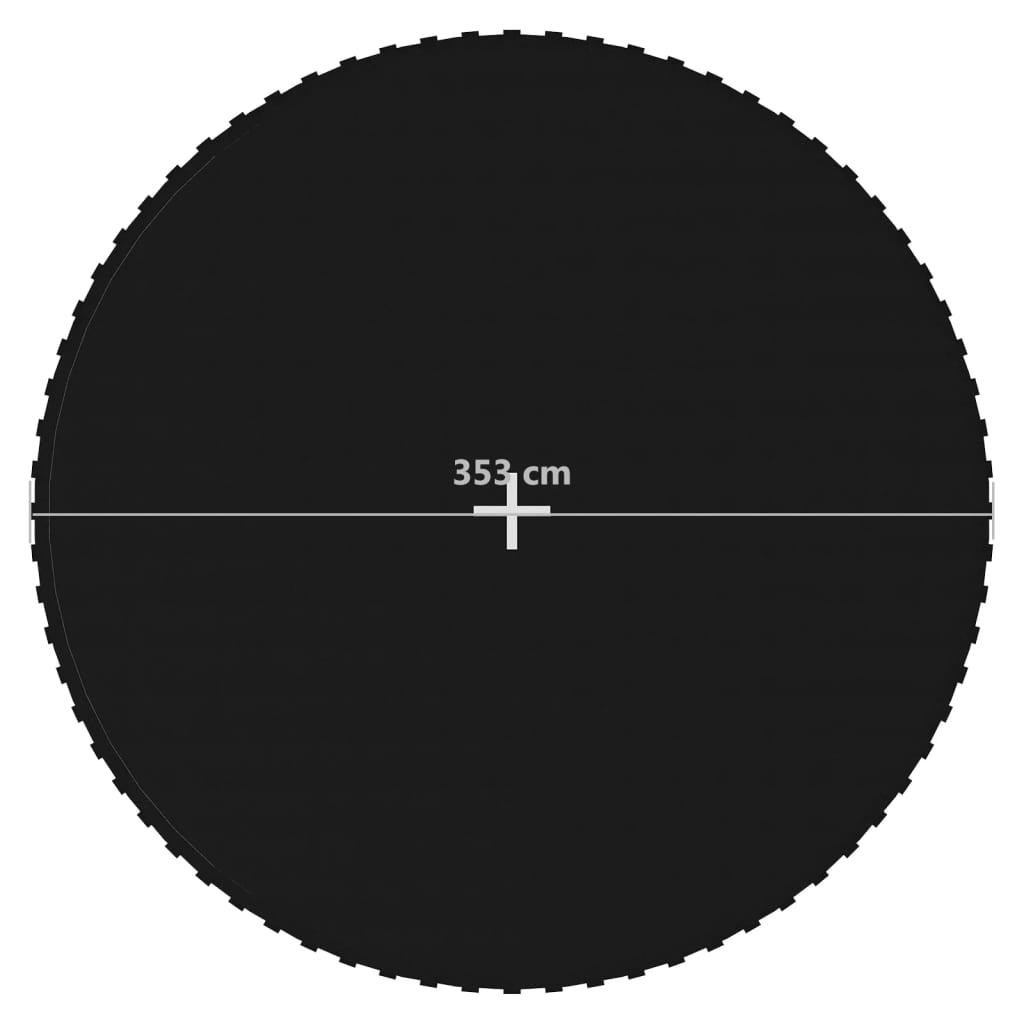 trampolinmåtte til 13 ft/3,96 m rund trampolin stof sort