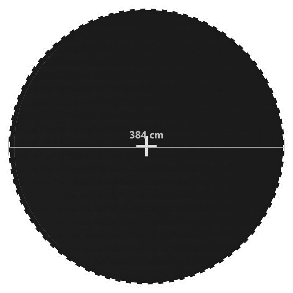 trampolinmåtte til 14 ft/4,27 m rund trampolin stof sort