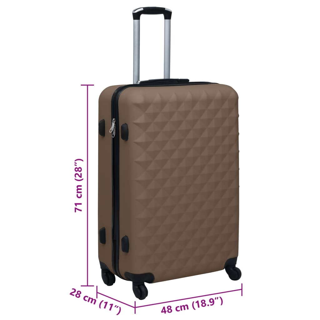 hardcase-kuffert ABS brun