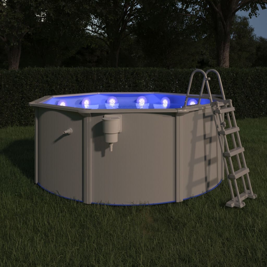 LED-poollampe nedsænkelig og flydende fjernbetjening flerfarvet