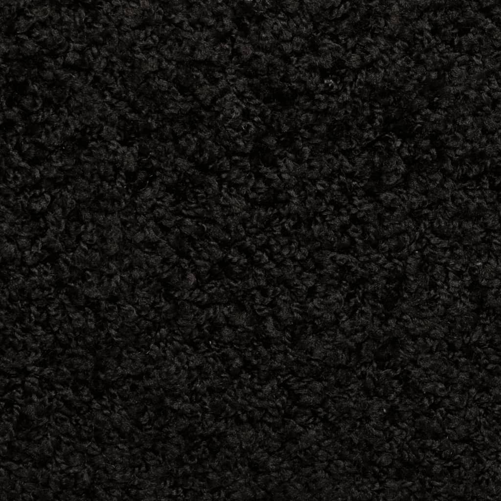 trappemåtter 15 stk. 65x21x4 cm sorte rektangulære kanter