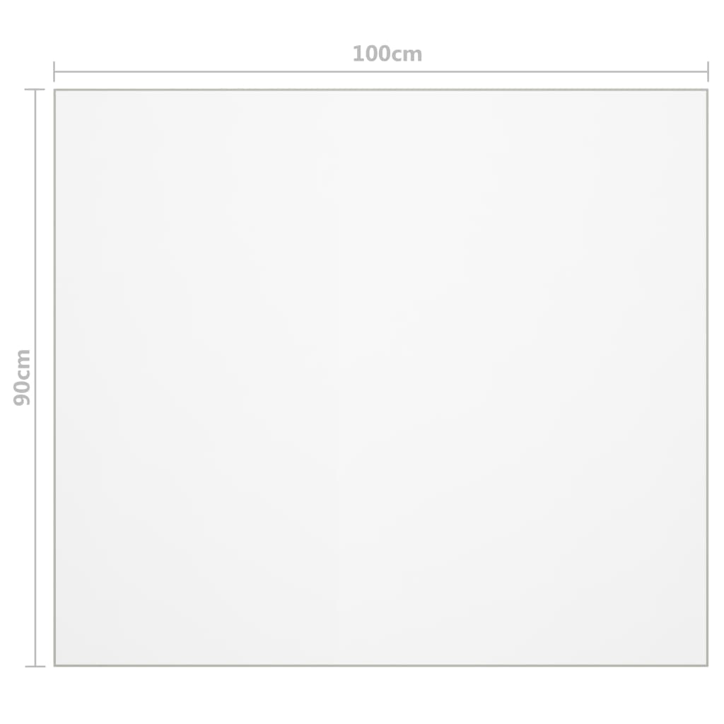 bordbeskytter 100x90 cm 1,6 mm PVC transparent