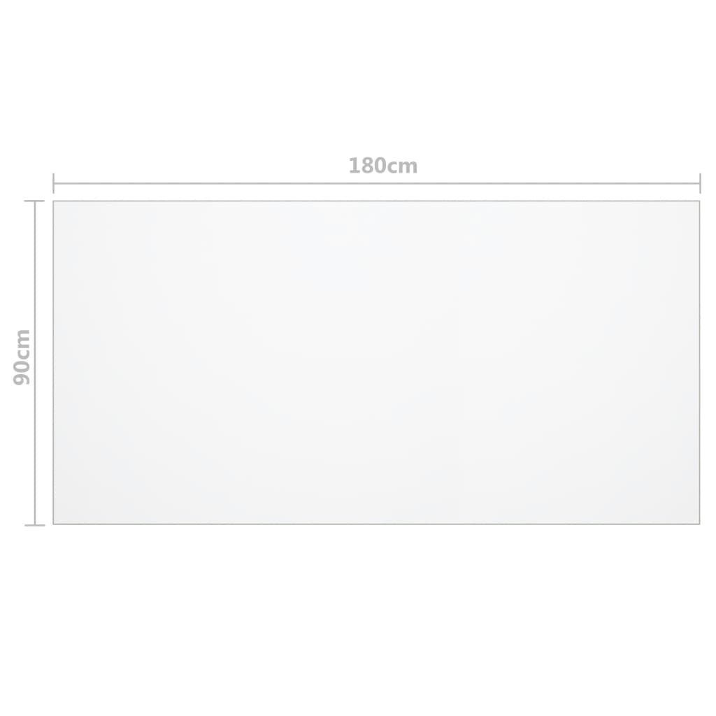 bordbeskytter 180x90 cm 1,6 mm PVC transparent
