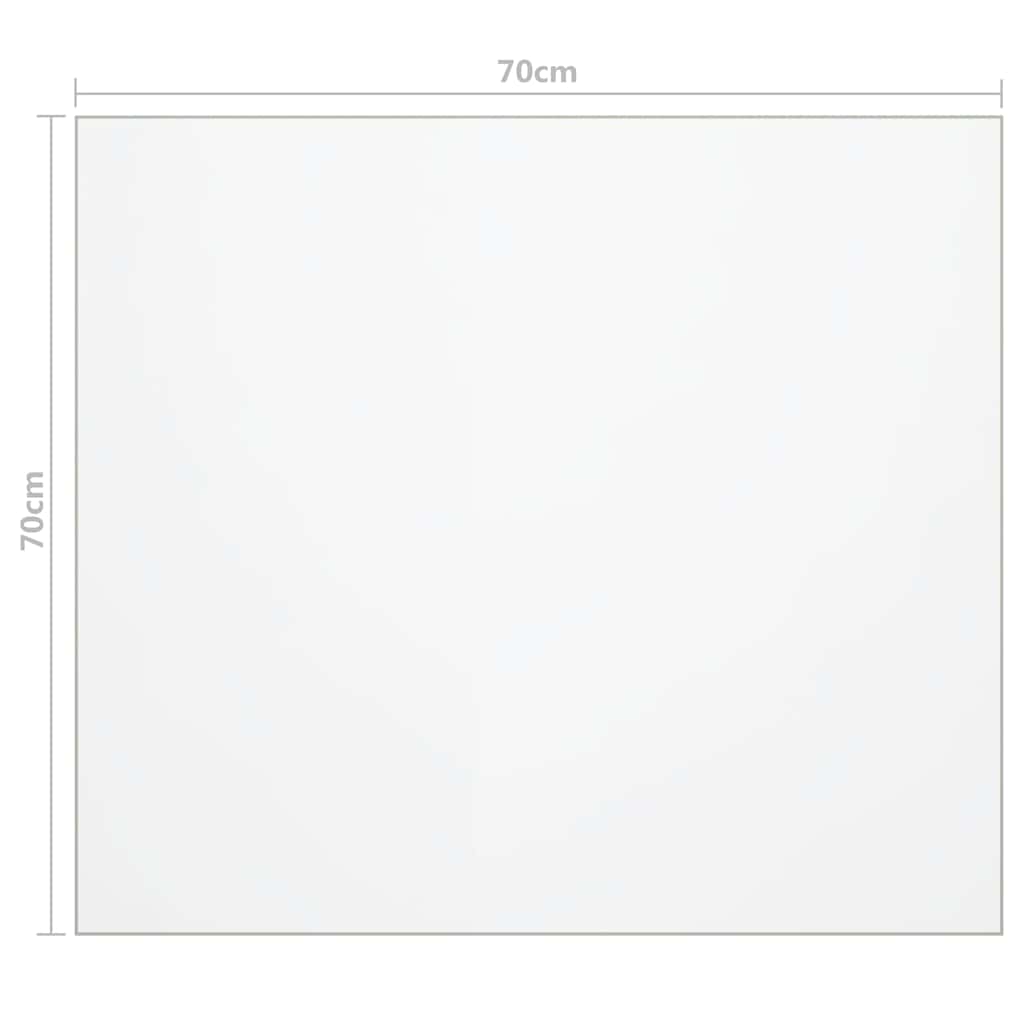 bordbeskytter 70x70 cm 1,6 mm PVC mat