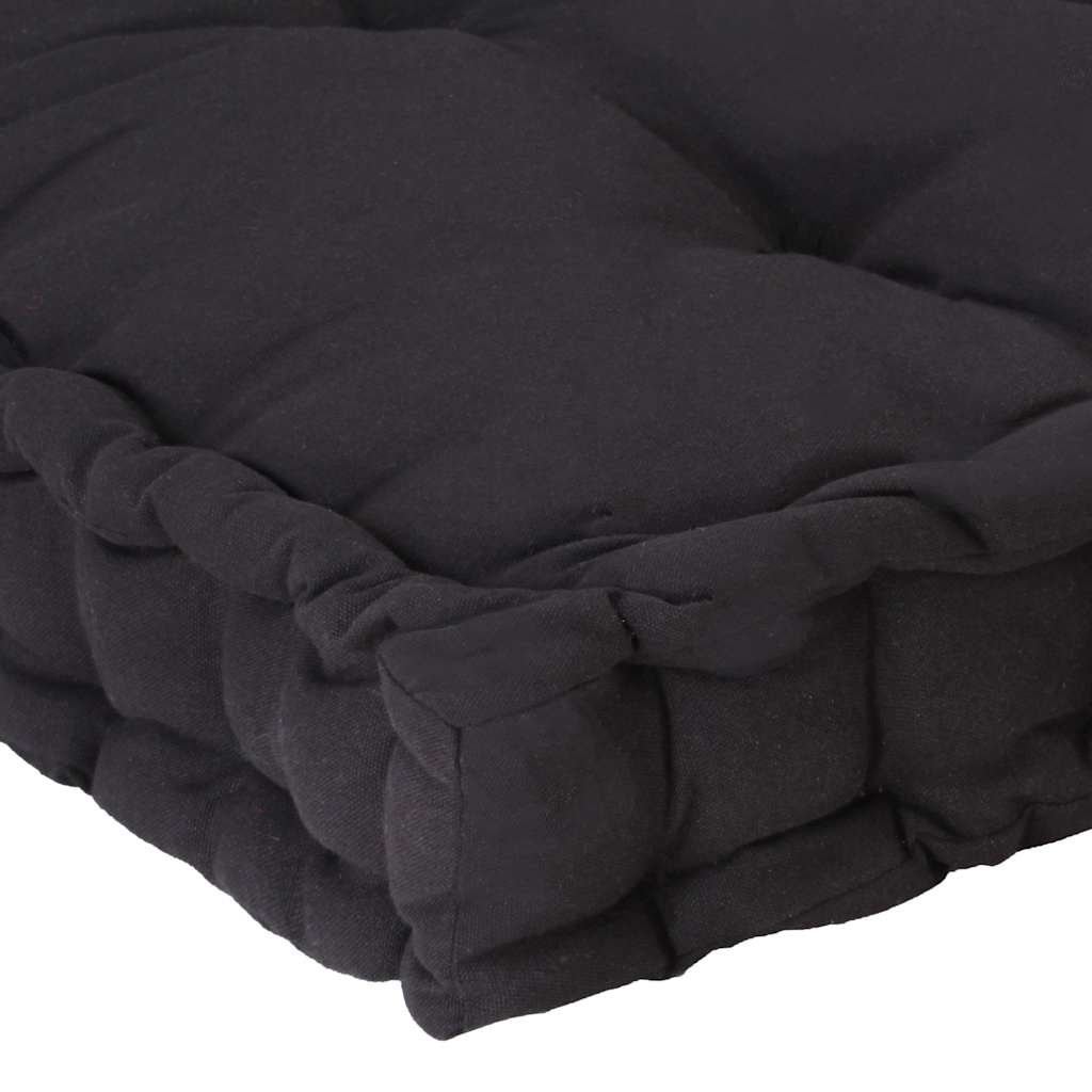 hynder til pallesofa 2 stk. bomuld sort
