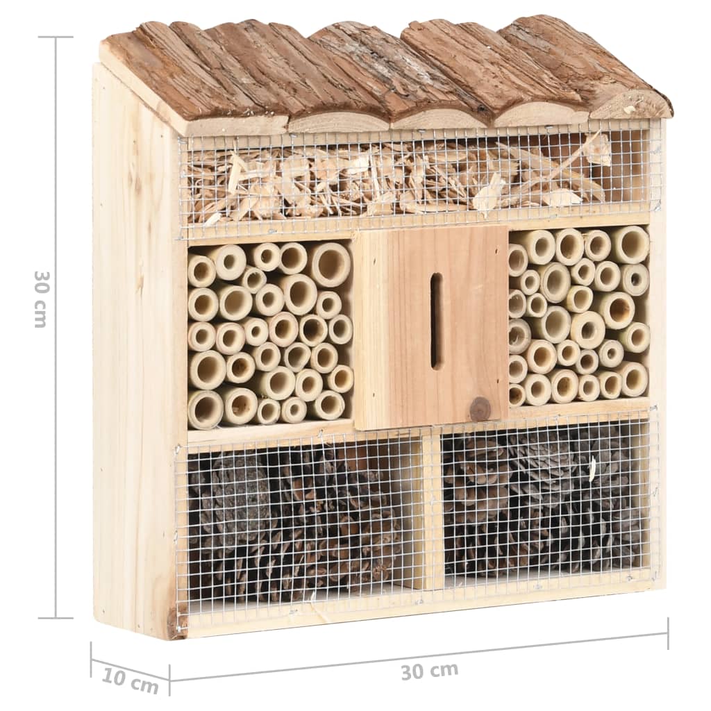 insekthotel 30x10x30 cm fyrretræ