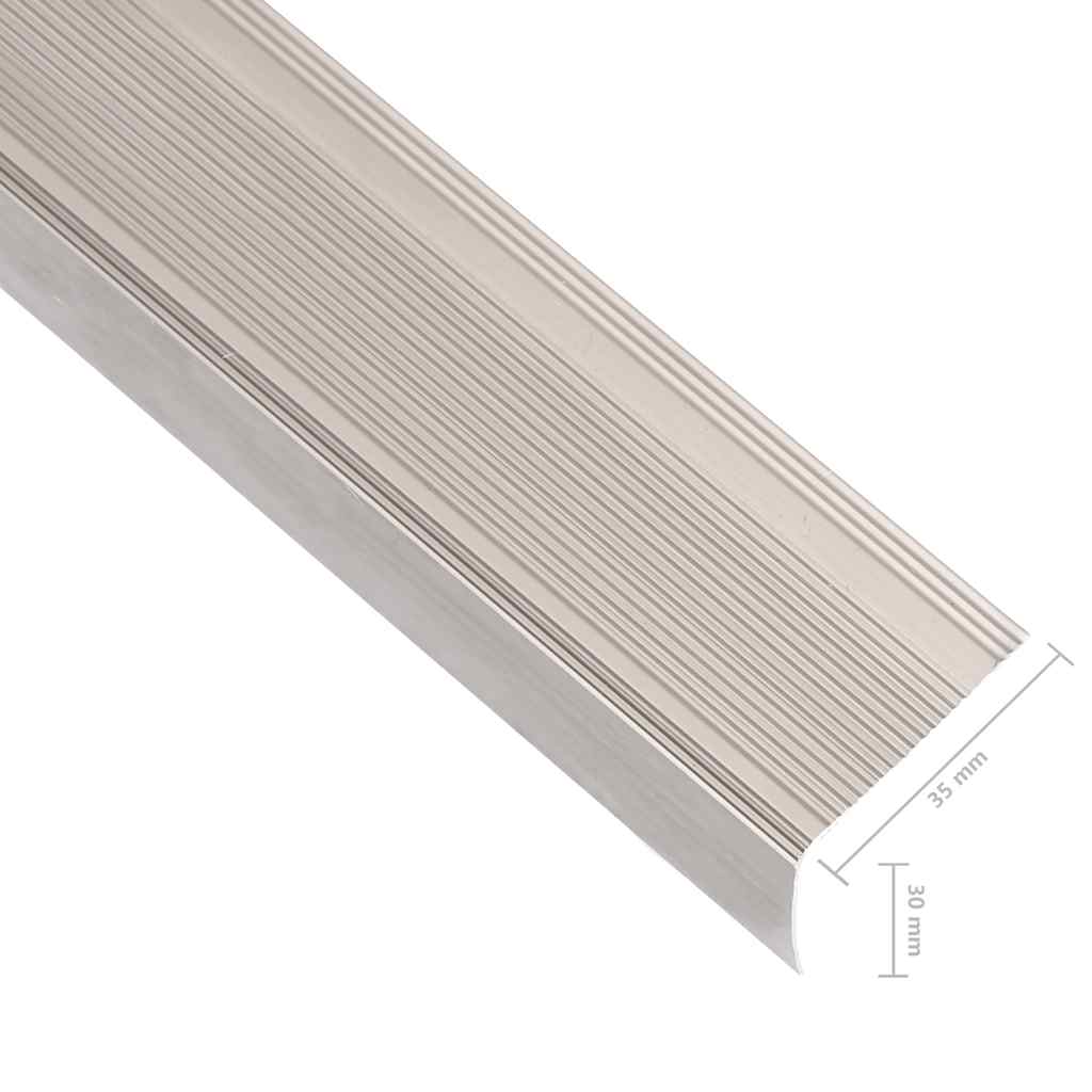 trappelister 5 stk. L-facon 90 cm aluminium champagnefarvet