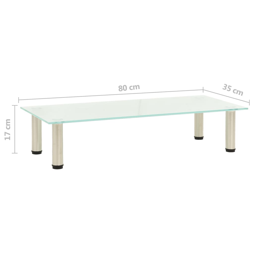 tv-bord 80x35x17 cm hærdet glas matteret