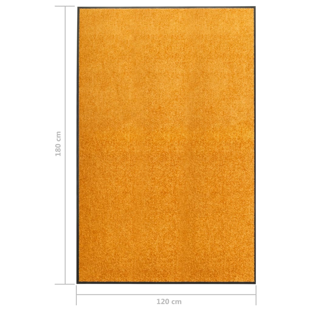 vaskbar dørmåtte 120x180 cm orange