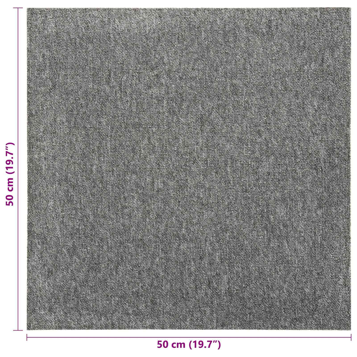 Tæppe 20 stk. Grå 50 x 50 cm 100% Polypropylen