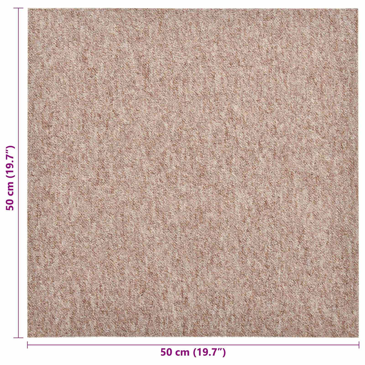 Tæppe 20 stk. Beige 50 x 50 cm 100% Polypropylen