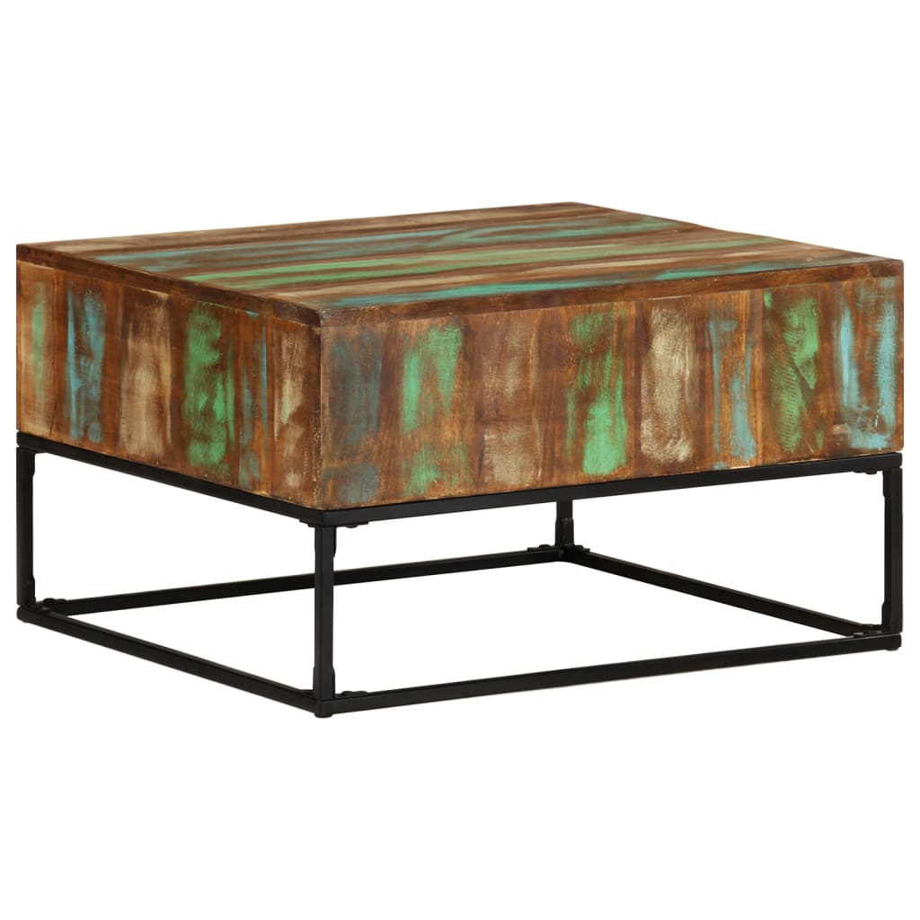 sofabord 68x68x41 cm massivt genbrugstræ