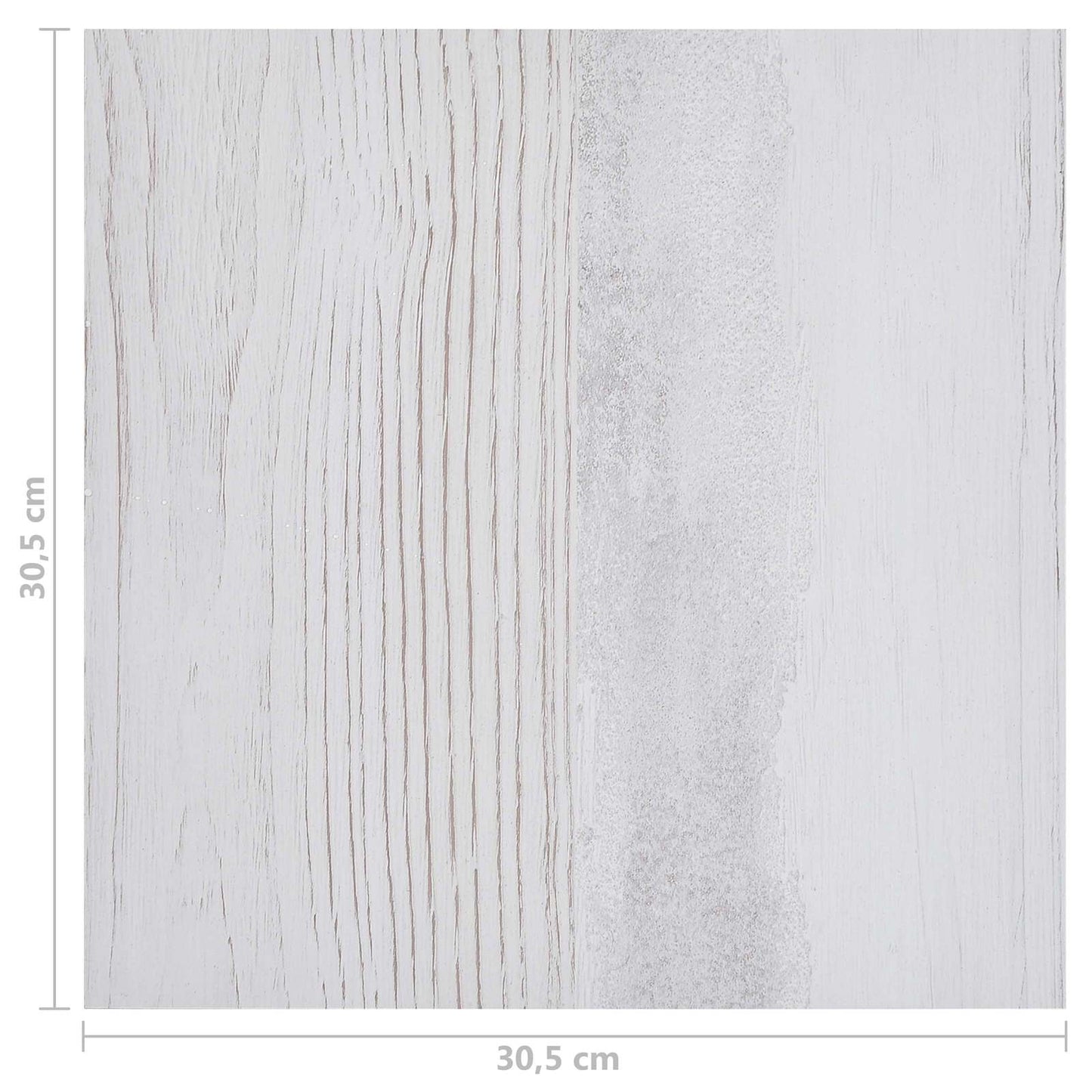 Gulvplanker Hvid og lysegrå 5,11 m² 55 stk. PVC