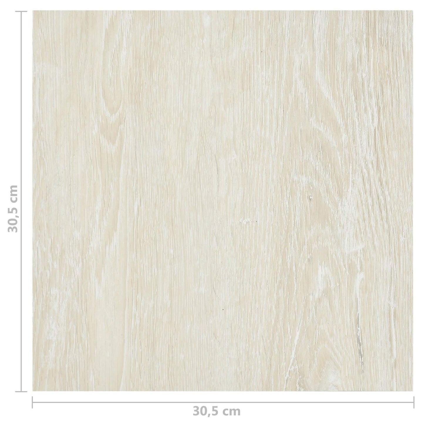 Gulvplanker Cremehvid 5,11 m² 55 stk. PVC