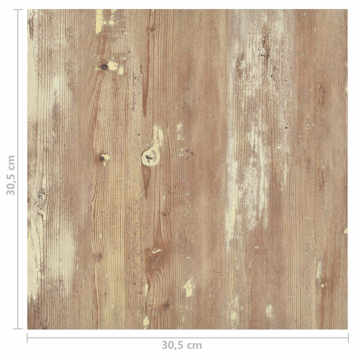 Gulvplanker Creme og lys brun 5,11 m² 55 stk. PVC